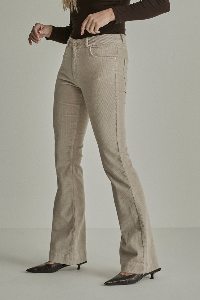 Broek Jade Vintage Corduroy Ivory Grey FW261104070 L32