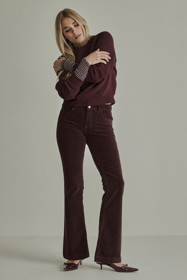 Broek Jade Vintage Corduroy Burgundy Red FW261104070 L32
