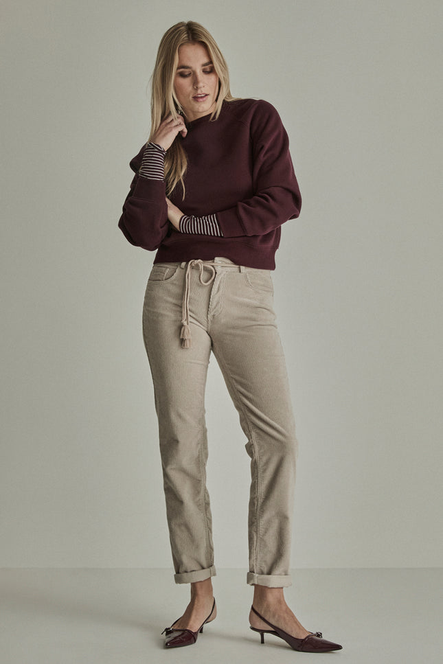 Broek Bobby Vintage Corduroy Ivory Grey FW261104091 L30