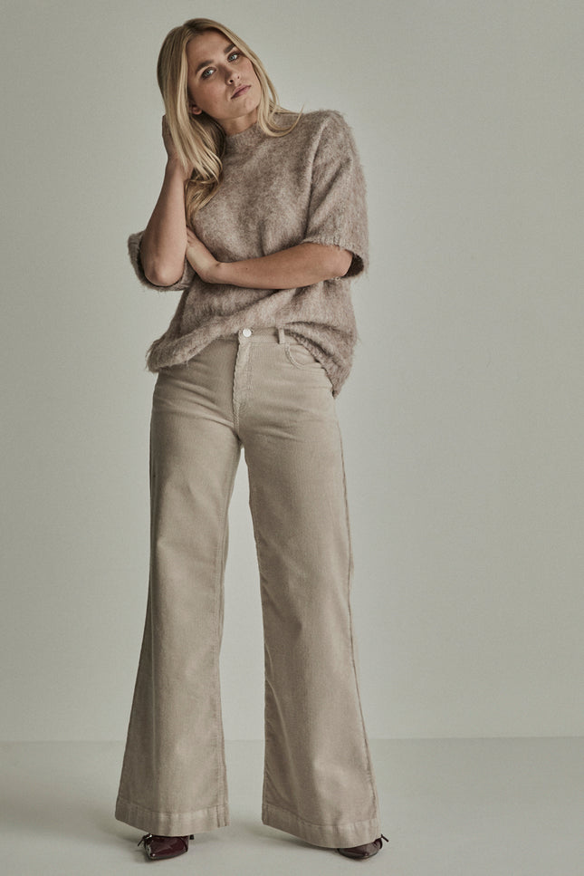 Broek Sharon Vintage Corduroy Ivory Grey FW261104434 L32