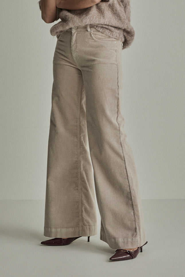 Broek Sharon Vintage Corduroy Ivory Grey FW261104434 L32