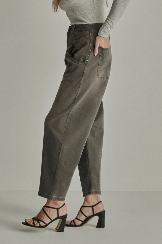 Broek Olivia Stud Vintage Denim Taupe FW261127448