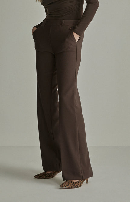 Broek Mira Elastic Twill Jersey Deep Brown FW261220206 L32