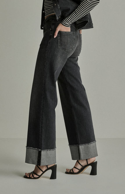 Broek Mira Turn Up Shadow Black FW261266402