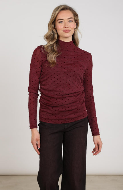 Top Gracie Dots Cherry NKF01097