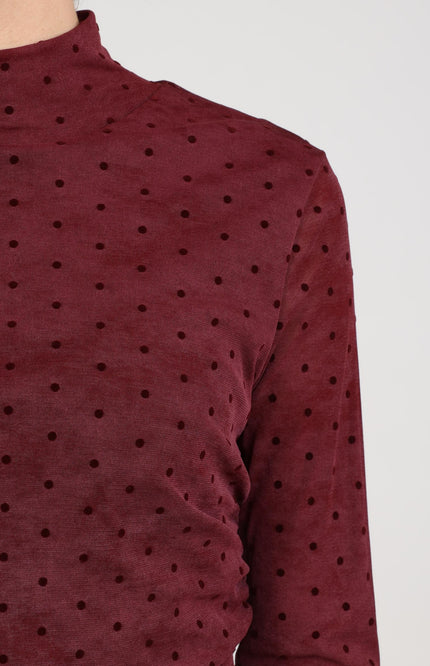 Top Gracie Dots Cherry NKF01097