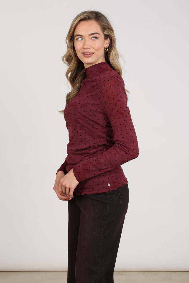 Top Gracie Dots Cherry NKF01097