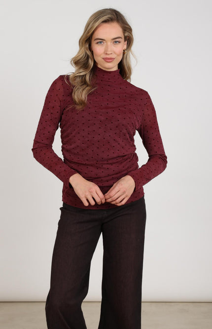 Top Gracie Dots Cherry NKF01097