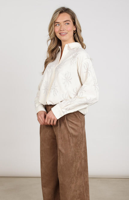 Blouse Aster Paillet Offwhite NKF02125