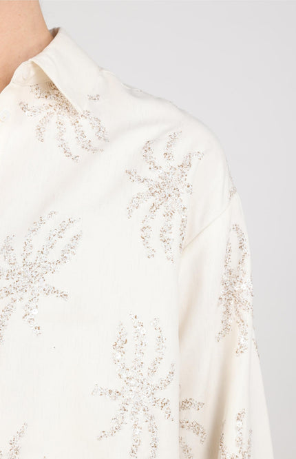 Blouse Aster Paillet Offwhite NKF02125