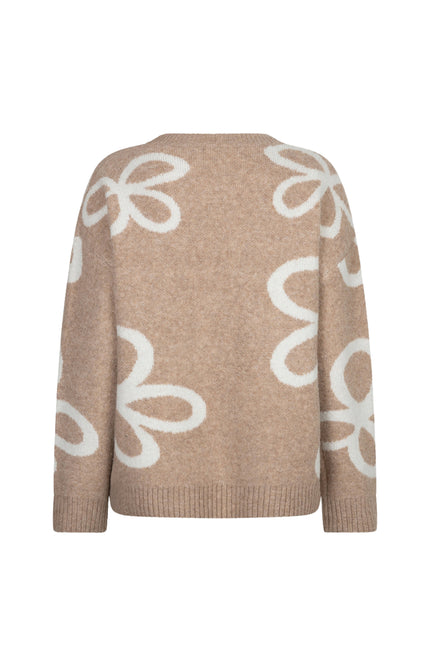 Sweater Intarsia Sand Melange F26.02505