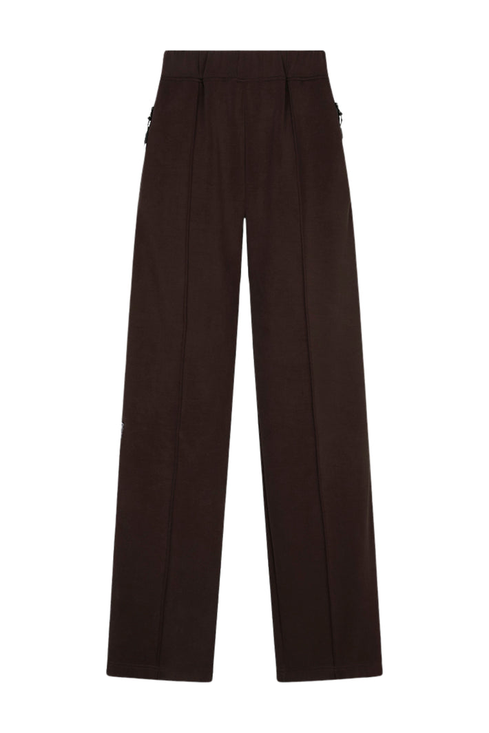 Brede modal broek tape in cacao kleur, ontworpen door EsQualo, geschikt voor kleding en textielverbetering.