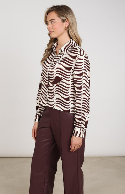 Blouse Adora Zebra Offwhite Cherry NKF02138