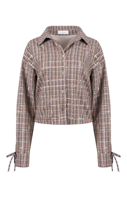 Blouse Bailey Check Sand Rose NKF02146