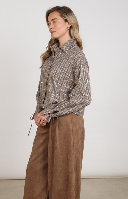 Blouse Bailey Check Sand Rose NKF02146