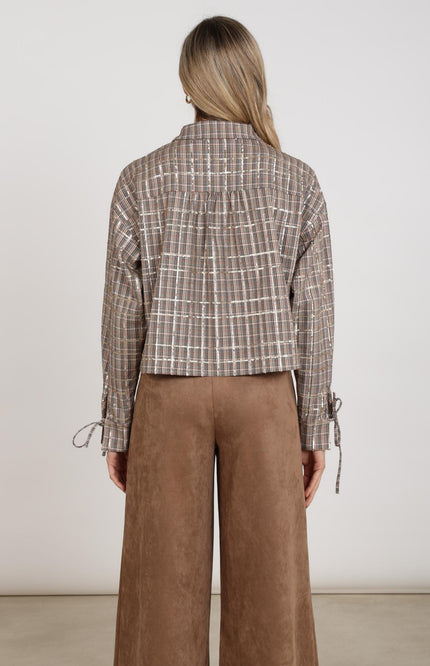 Blouse Bailey Check Sand Rose NKF02146