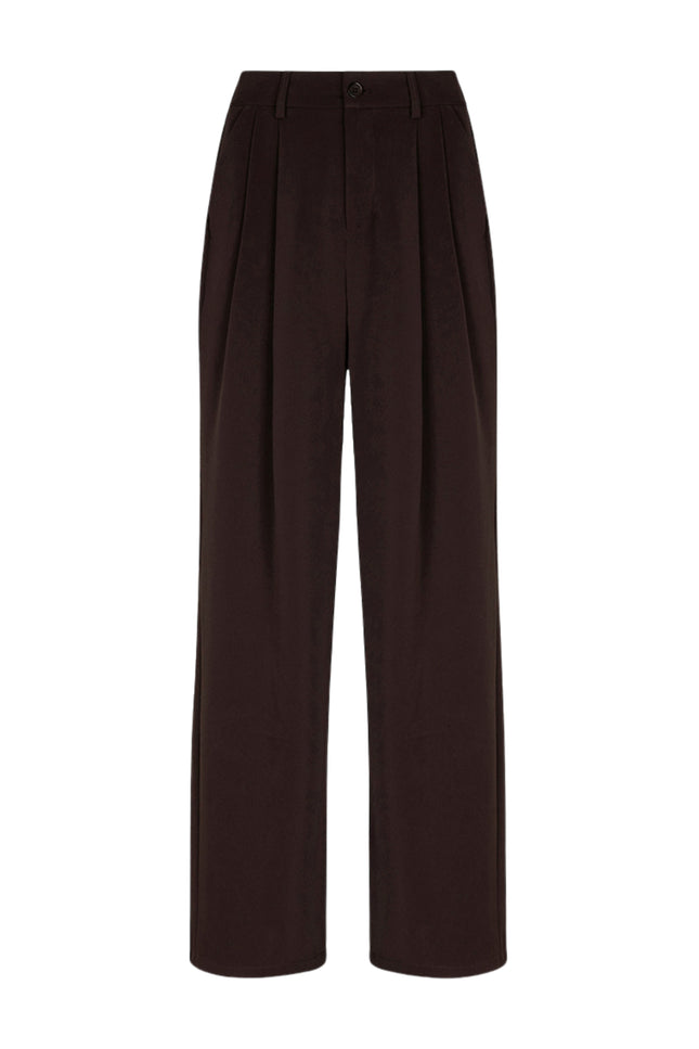 Broek Wide Leg Cacao F26.10502
