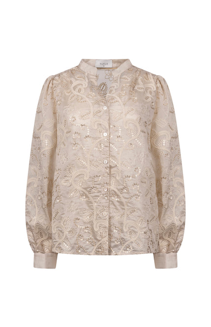 Blouse Antonella Embroidery Sand NKF02178