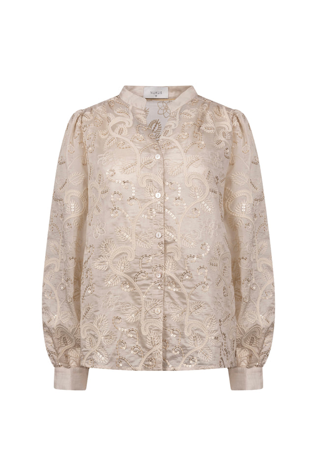 Blouse Antonella Embroidery Sand NKF02178
