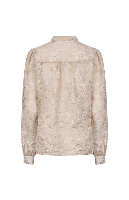 Blouse Antonella Embroidery Sand NKF02178
