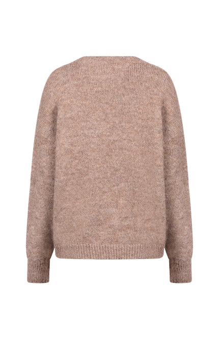 Trui Konstanza Flower Taupe NKF03046