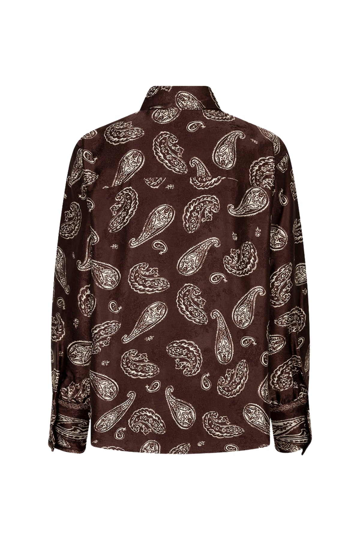 EsQualo blouse Bow Warm print met lange mouwen en kleurrijk patronen, geschikt voor casual en stijlvolle outfits.