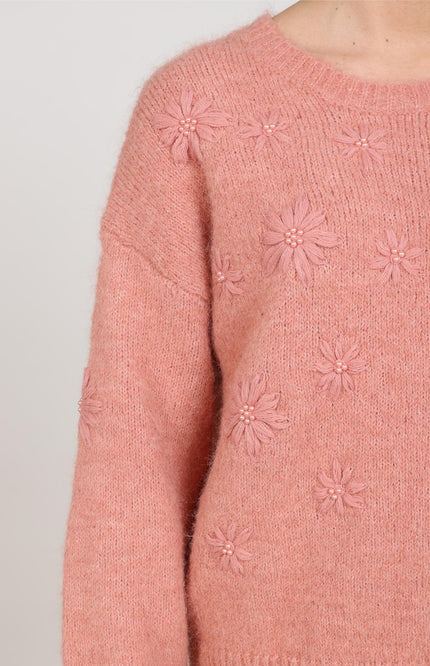 Trui Konstanza Flower Rose NKF03046