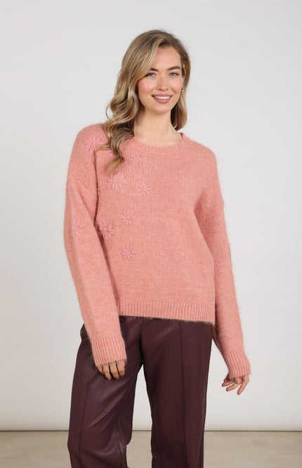 Trui Konstanza Flower Rose NKF03046