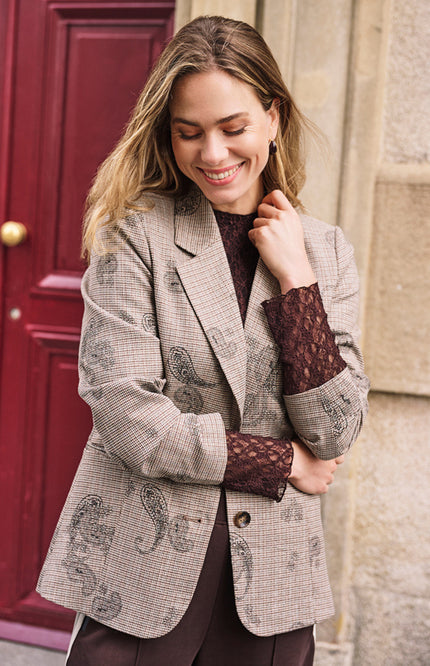 Blazer Paisley Check Print F26.17507