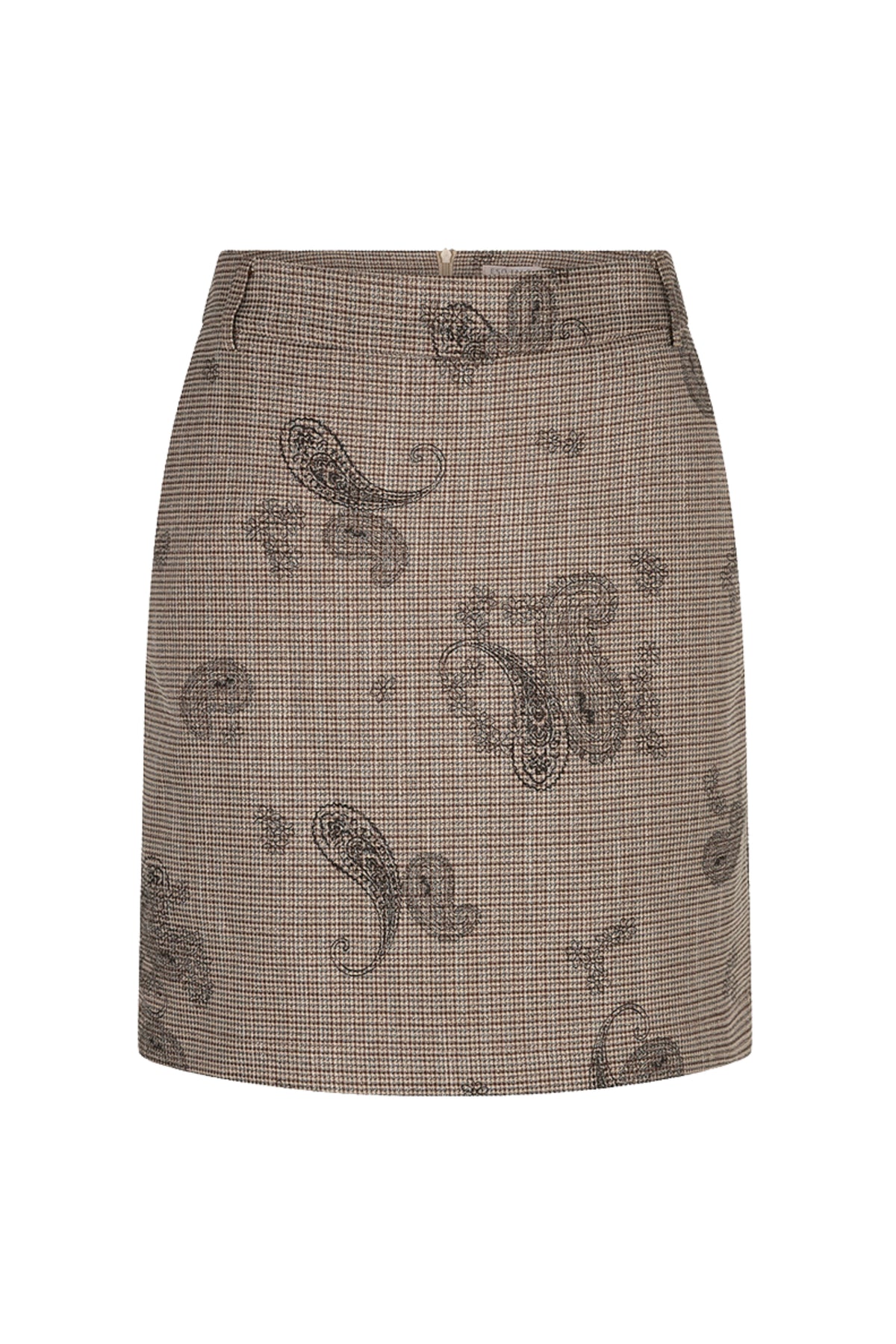 Lichte rok met paisley en ruitprint van EsQualo, elegant ontwerp met gedetailleerde patronen en vloeiende stof.