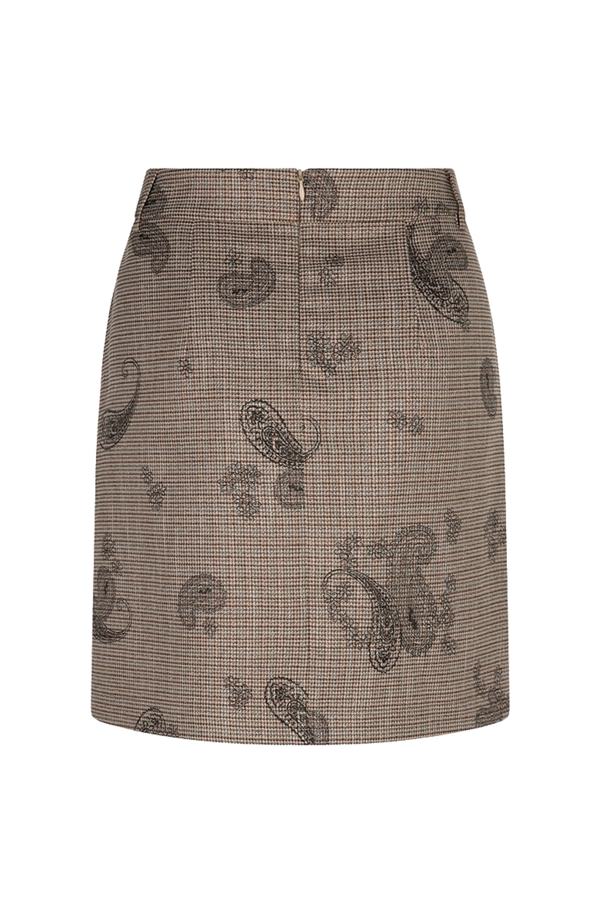 Lichte rok met paisley en ruitenprint van EsQualo, F26.17508, met vloeiende stoffen en modieuze uitstraling.