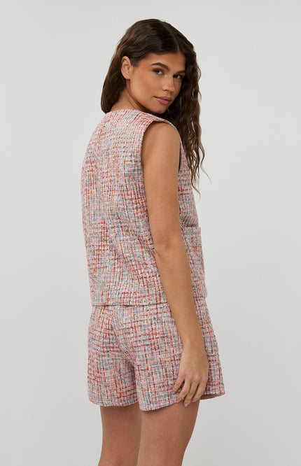 Studio Amaya Gilet Coco Multi Print Stretchshop.nl
