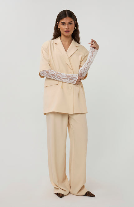 Studio Amaya Broek Jackie Beige Stretchshop.nl