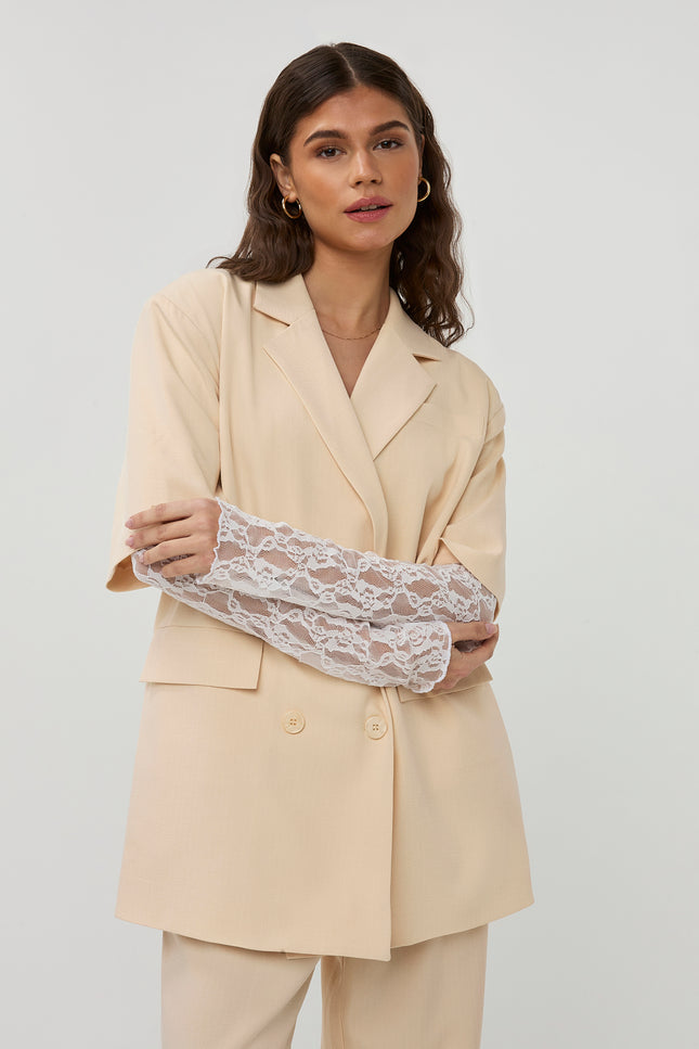 Studio Amaya Blazer Fendi Beige Stretchshop.nl