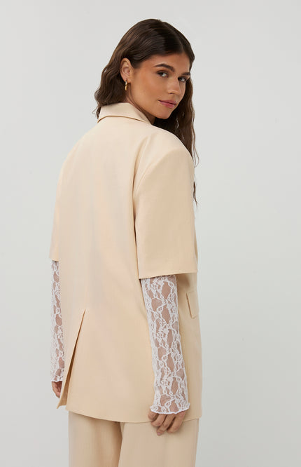 Studio Amaya Blazer Fendi Beige Stretchshop.nl