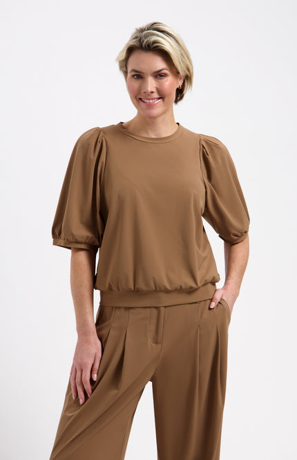 Lady Day Travel Top Amie Mocha L24-375-3113 Stretchshop.nl