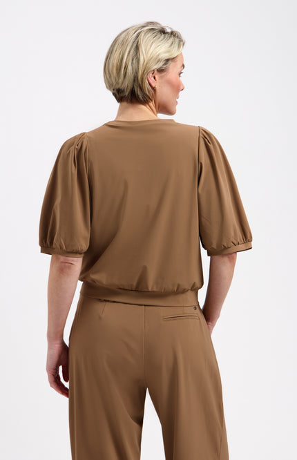 Lady Day Travel Top Amie Mocha L24-375-3113 Stretchshop.nl