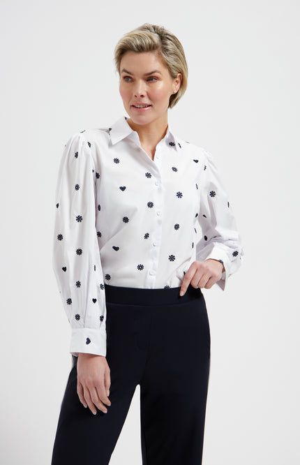 Blouse Andrea Simple White L30-701-3049