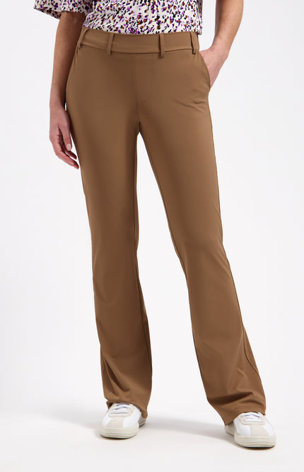 Lady Day Travel Broek Poppy Mocha L14-475-3106 Stretchshop.nl