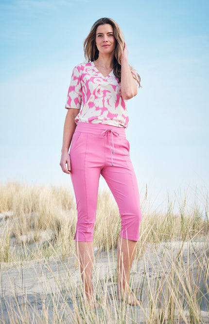 Mi Piace Heavy Travel Broek Capri Rose 202820 Stretchshop.nl