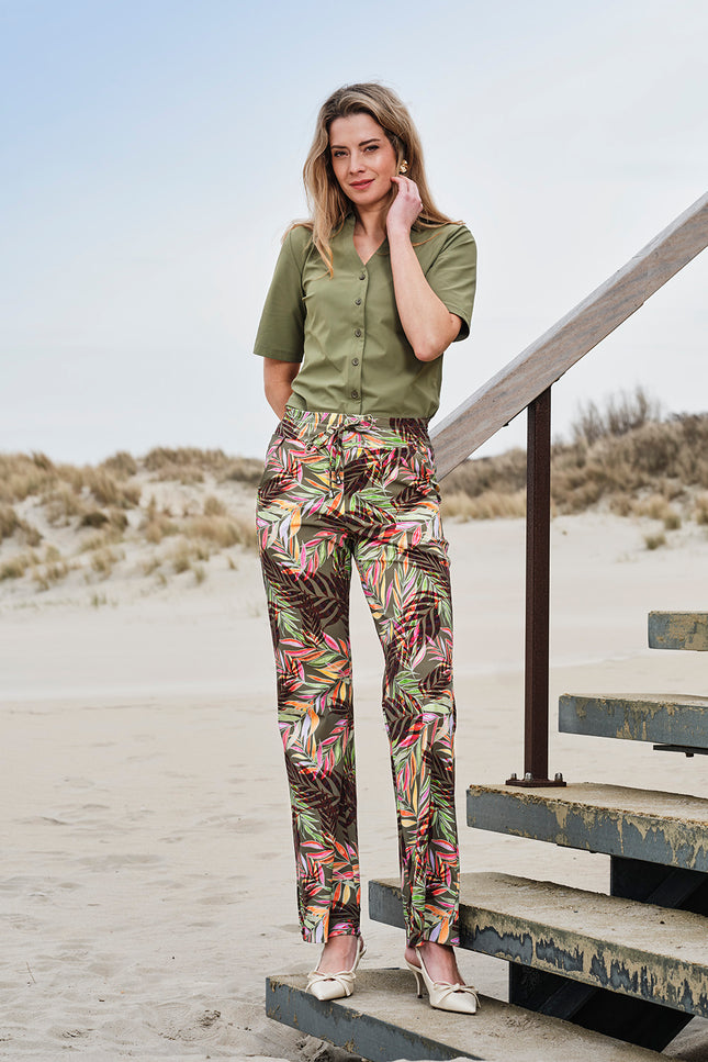 Mi Piace Travel Blouse Olive 202603 Stretchshop.nl