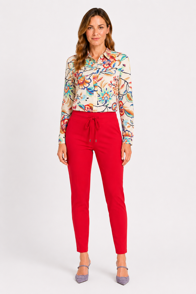 Travel Blouse Bloom Print Multicolour Embroidered 60840