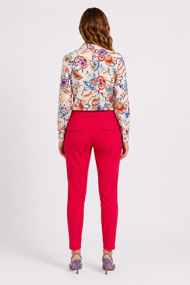 Travel Blouse Bloom Print Multicolour Embroidered 60840