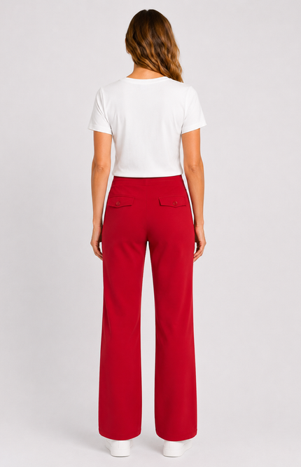 Heavy Travel Broek Flared Red 202136