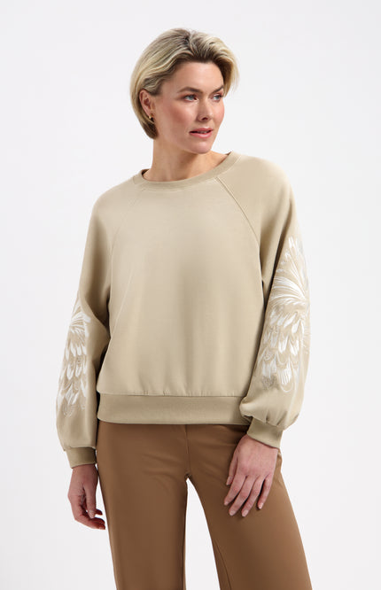 Lady Day Sweater Coby Sand L25-301-3173 Stretchshop.nl