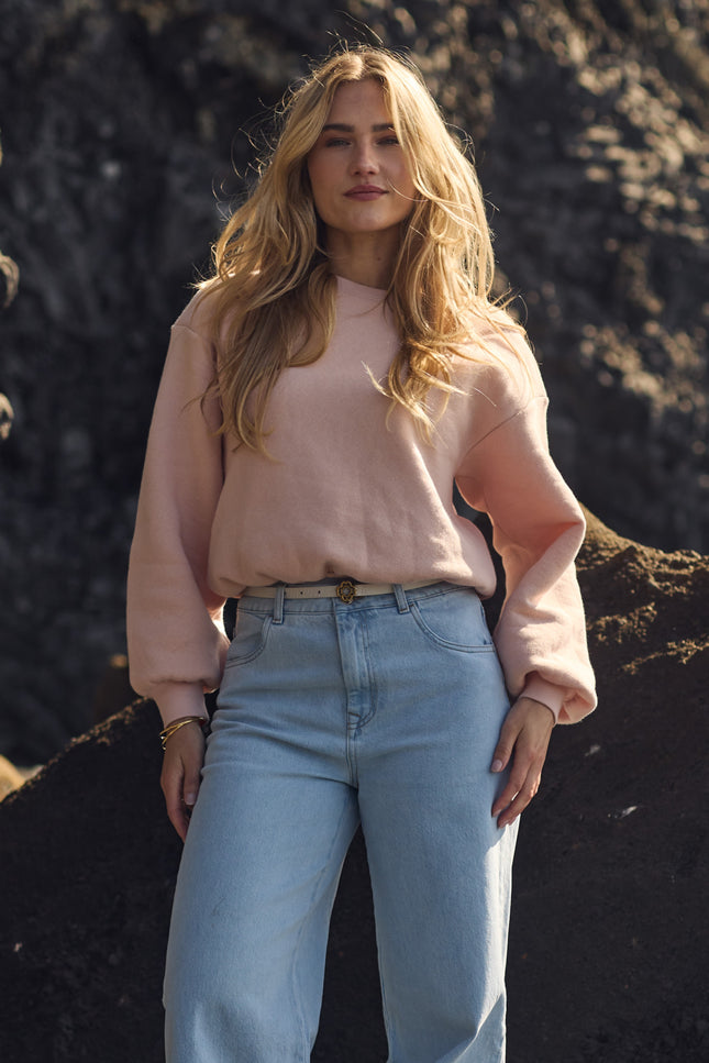 Nukus Sweater Amalia Dusty Pink NKF03016 Stretchshop.nl