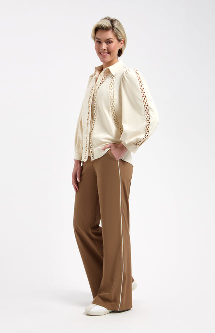 Lady Day Travel Blouse Emmeline Cream L30-375-3116 Stretchshop.nl