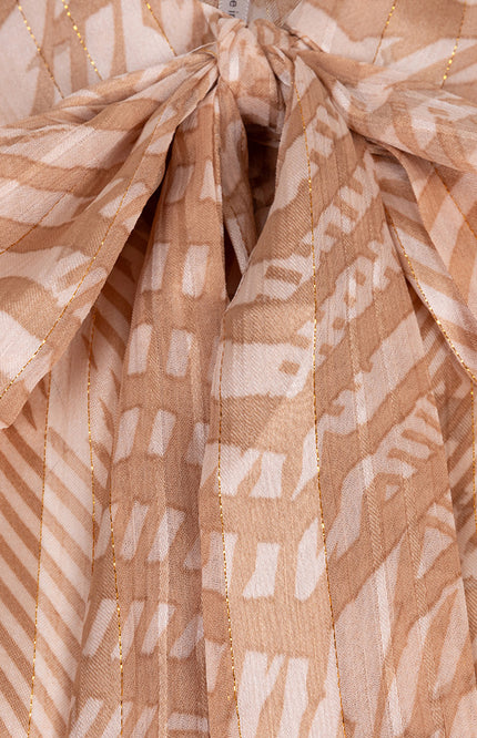 Blouse Bow Peaceful Print F25.14503