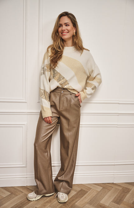 Broek Shiny Twill Gold W25.10740