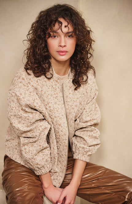 Jacket Bomber Flower 3D Sand F25.19510
